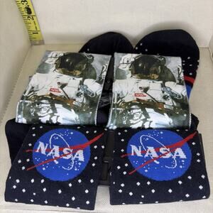 2 Odd Sox NASA Astronaut Grey Black Socks size 6-13